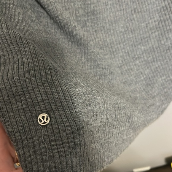 Lululemon sweat and savansana merino wool funnel neck gray sweater 12 - Picture 6 of 7